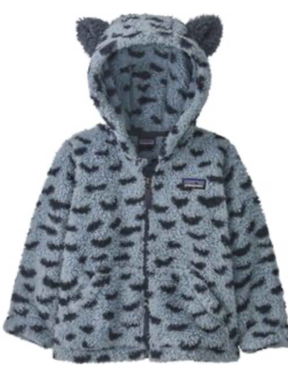 Patagonia Baby Furry Friends Fleece Hooded Jacket 3T Snowy Light Plume Grey